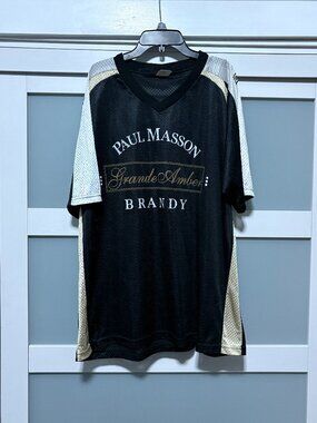 Paul Masson Grand Amber Brandy Jersey Shirt Smooth 1  Dodger sz XL S/S  Black